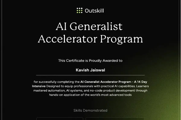 AI Generalist Accelerator Program